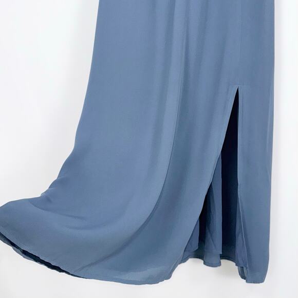 Abercrombie & Fitch Women's Floral Cinch Front Midi Dress XL Blue - Picture 6 of 16